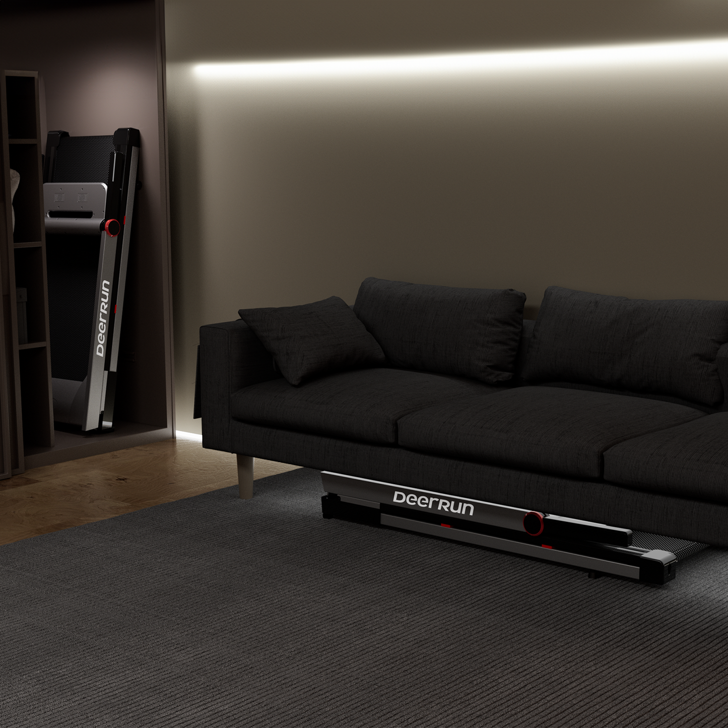 DeerRun A1 Pro Folding Smart Treadmill with 6% Incline - 16 KPH, 158 Kg Capacity