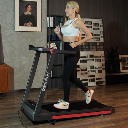 DeerRun A1 Pro Folding Smart Treadmill with 6% Incline - 16 KPH, 158 Kg Capacity