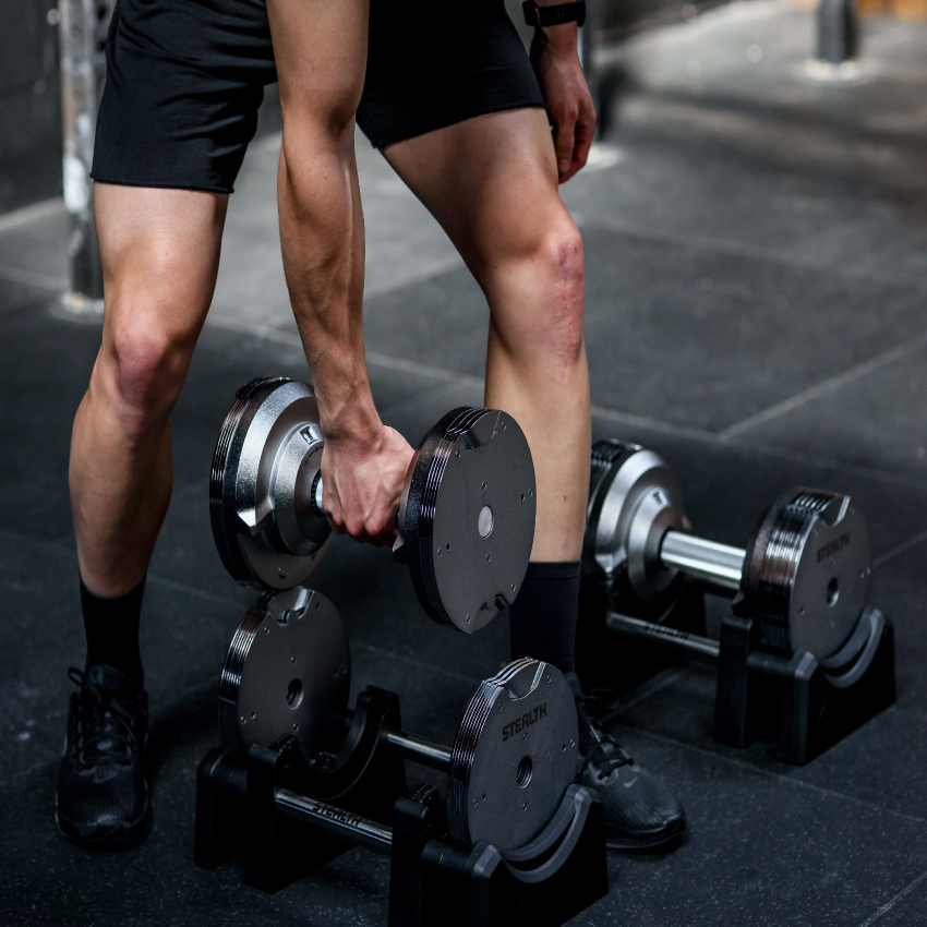 41.5kg Stealth Premium Adjustable Dumbbells - Chrome Edition (Pair)